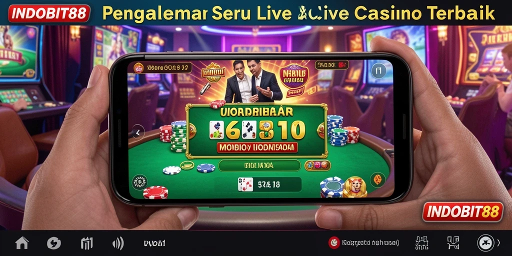 Tampilan gameplay Live Casino yang mengasyikkan di INDOBIT88.