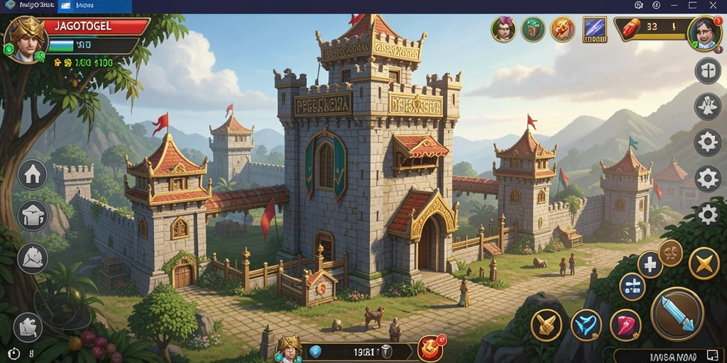 Screenshot gameplay dari JAGOTOGEL tampilkan aksi menara pertahanan yang seru.
