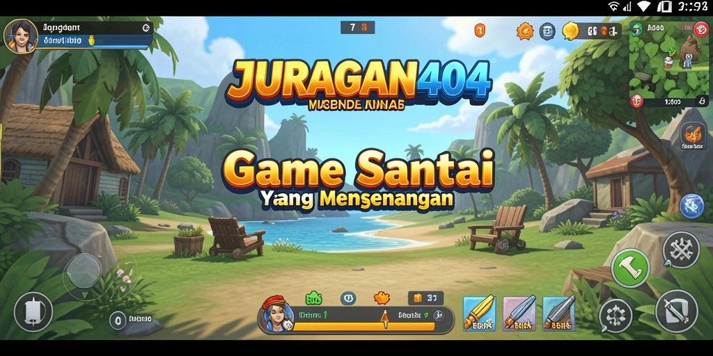 Tampilan gameplay JURAGAN404 yang seru dan berwarna.