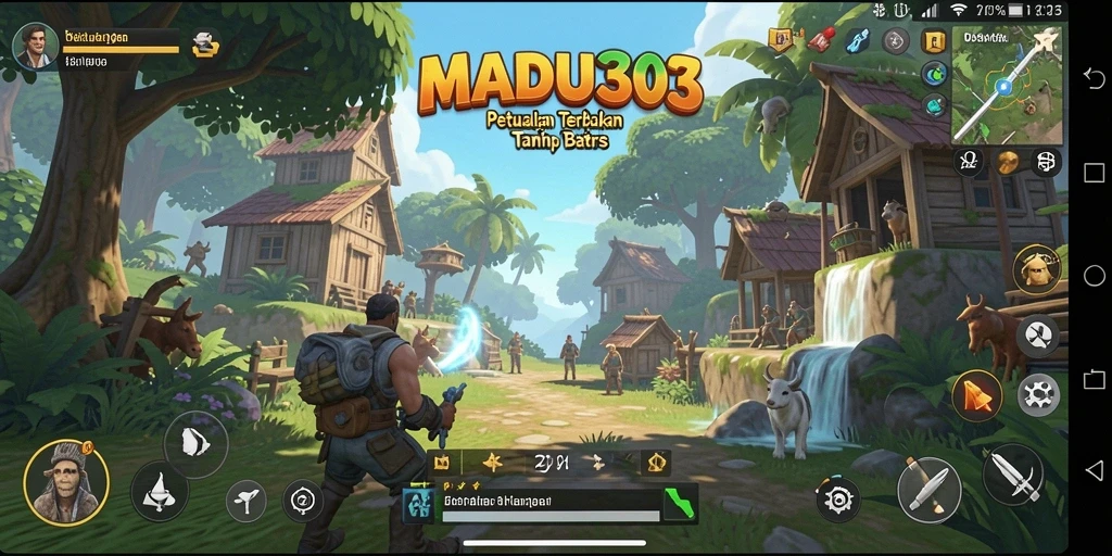 Gameplay MADU303 yang menarik dengan dunia terbuka yang luas.