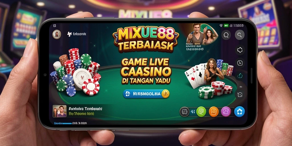 Tampilan menarik gameplay Live Casino di MIXUE88.