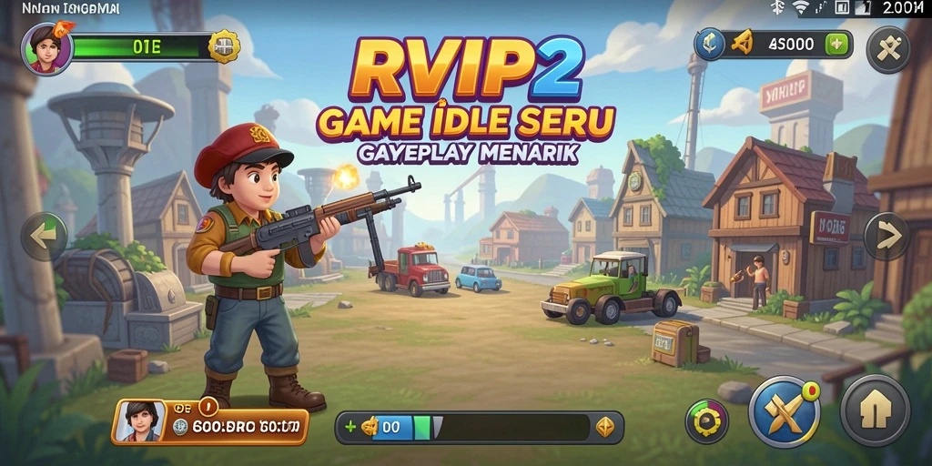 Tampilan screenshot utama RVIP2 dengan gameplay Idle yang menarik.