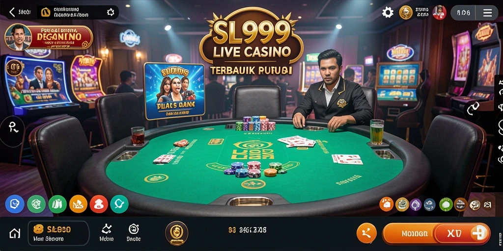 Tampilan gameplay menarik dari SL999 Live Casino dengan dealer profesional.